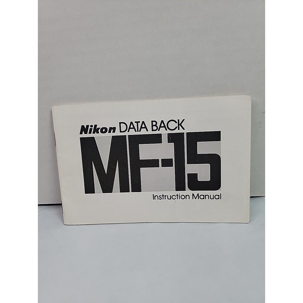 Vintage Nikon Data Back MF-15 Instruction Manual Camera Accessory
